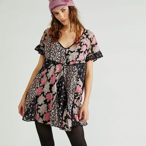 Free people wildflower patchwork mini dress